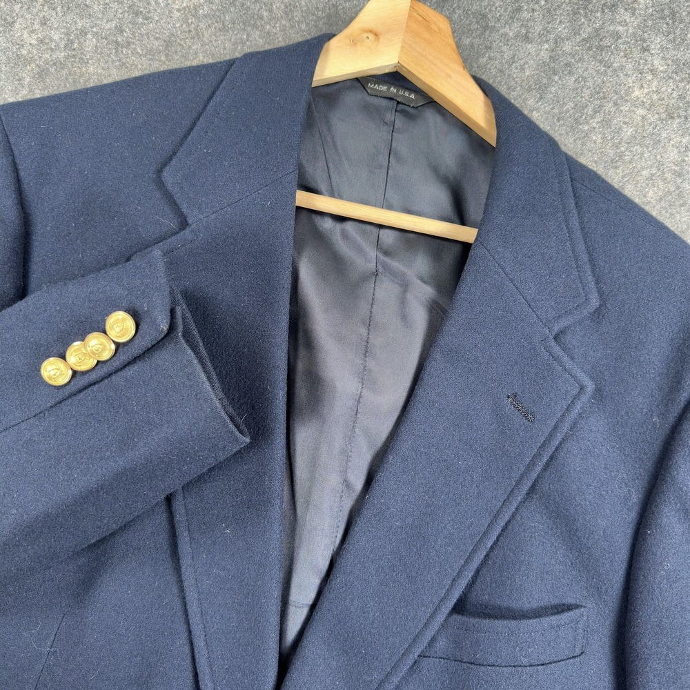 Vintage Ralph Lauren Polo University Club‎ Blazer Mens 44 Gold Buttons USA 90s